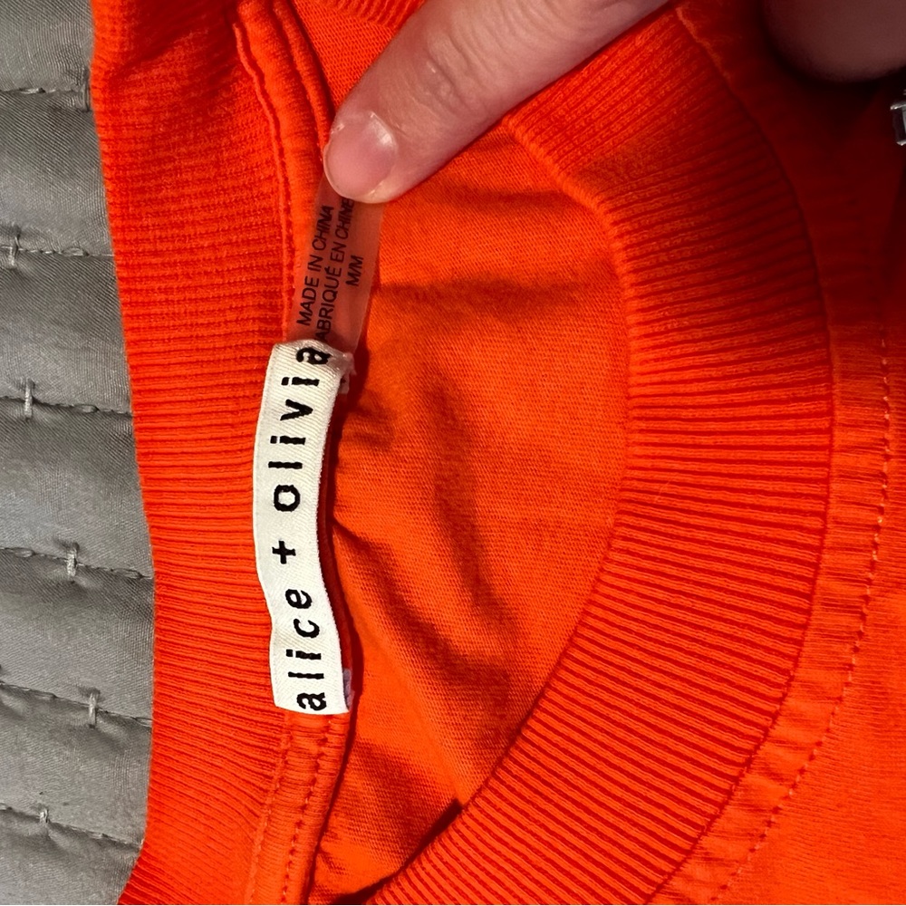 Alice & Olivia Orange Tie Dress